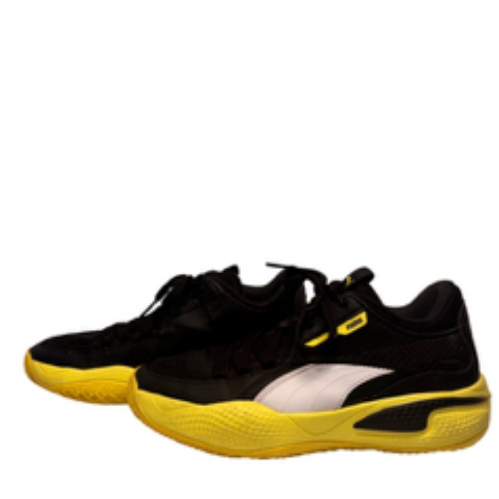 Youth Puma Sneakers, White, Lime Green, Black Size: 7 , Unisex